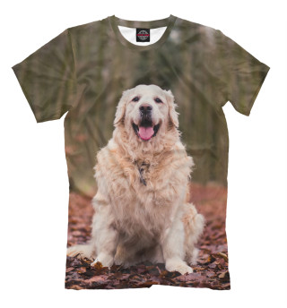 Мужская футболка Весенняя собака
