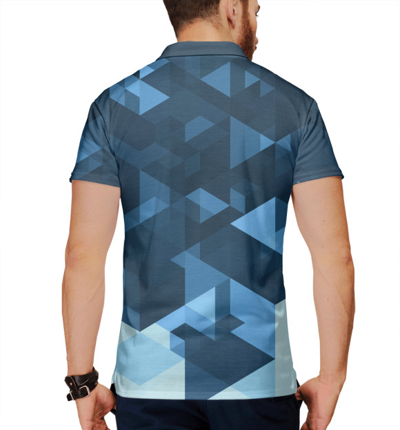 Мужское поло с изображением Manchester City Abstract цвета Белый