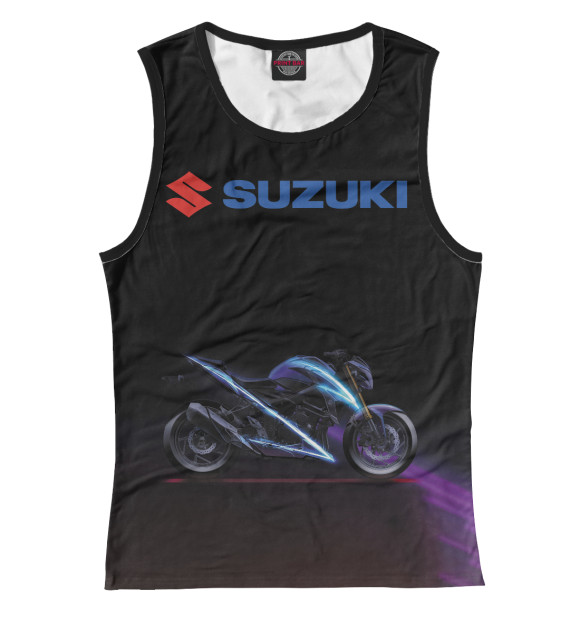 Майка для девочки с изображением Suzuki цвета Белый