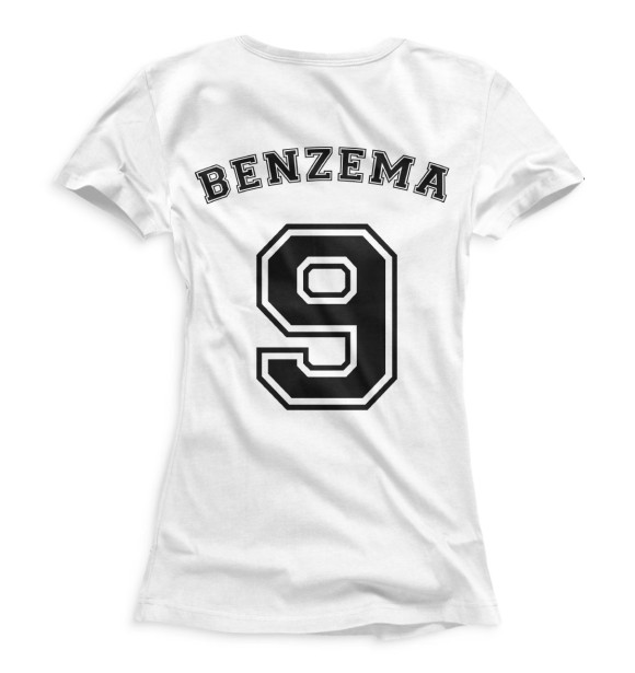 Женская футболка с изображением Бензема цвета Белый