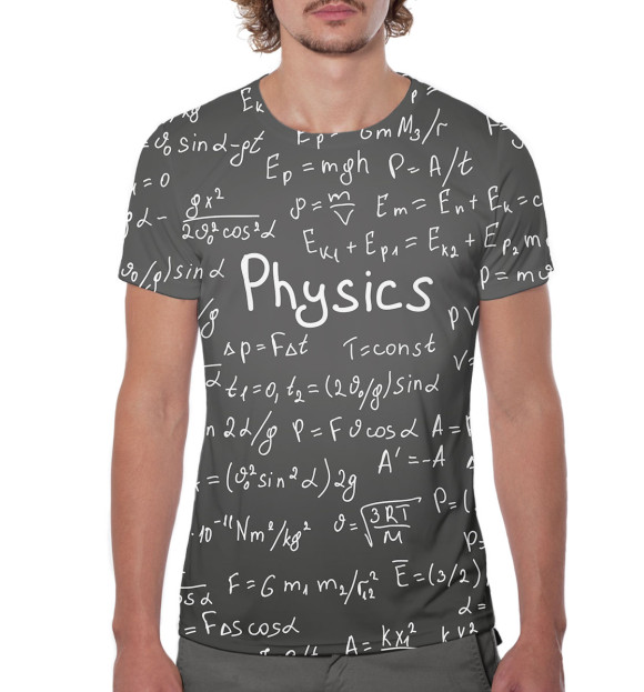 Мужская футболка с изображением Science цвета Белый