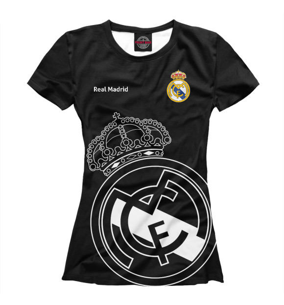 Футболка для девочек с изображением Real Madrid цвета Белый