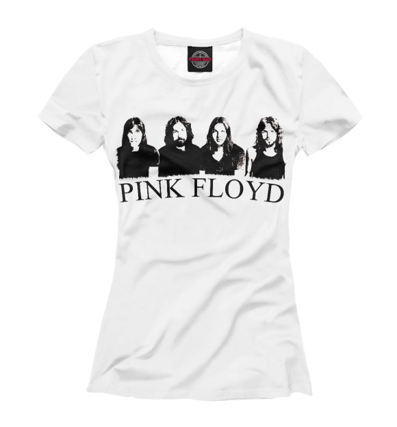 Женская футболка с изображением Pink Floyd цвета Белый