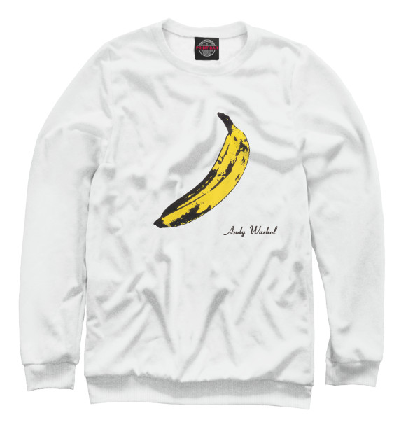Мужской свитшот с изображением Банан Andy цвета Белый