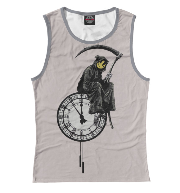 Майка для девочки с изображением Время цвета Белый