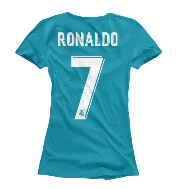 Женская футболка с изображением Криштиану Роналду Форма Бонусная 17/18 цвета Белый