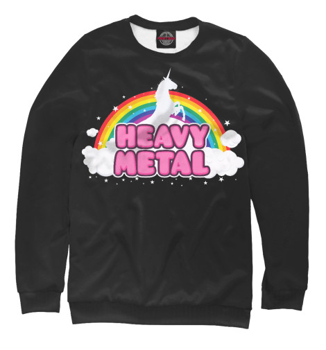 

Свитшоты Print Bar, Белый, Heavy Metal Unicorn