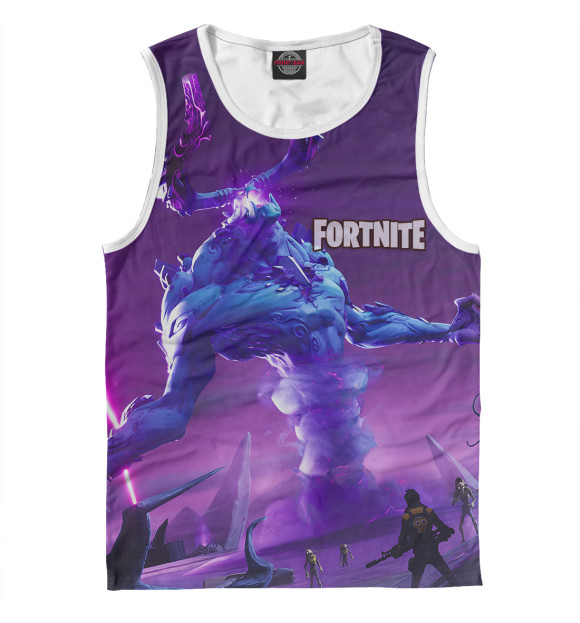 Майка для мальчика с притом FORTNITE цвета Белый Майка для мальчика с изображением FORTNITE цвета Белый