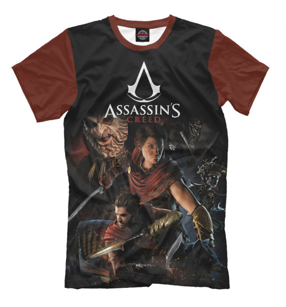 Мужская футболка с изображением Assassin's creed цвета Белый