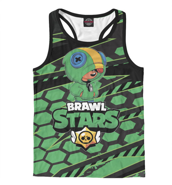 Мужская майка-борцовка с изображением Brawl Stars цвета Белый