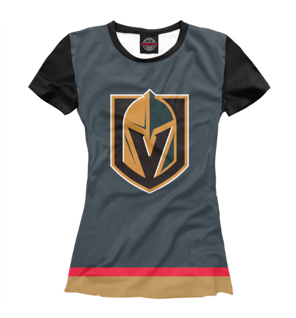 Футболка для девочек с изображением Vegas Golden Knights(форма) цвета Белый