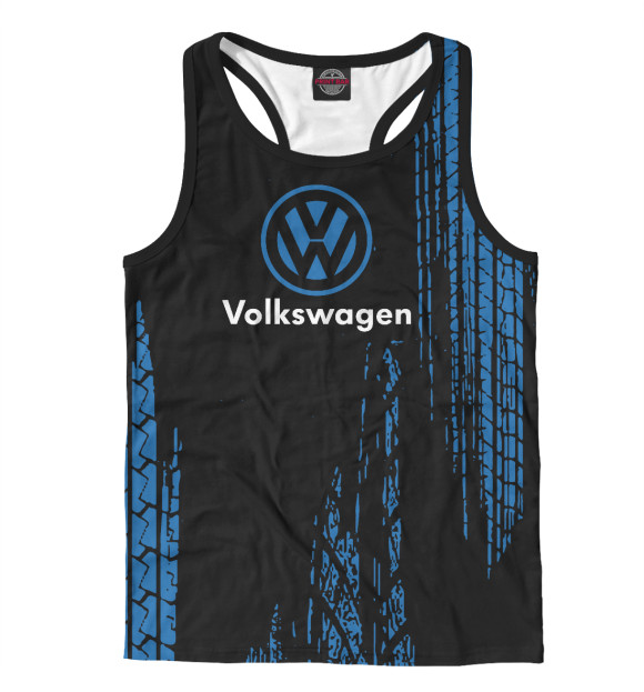 Мужская майка-борцовка с изображением Volkswagen цвета Белый