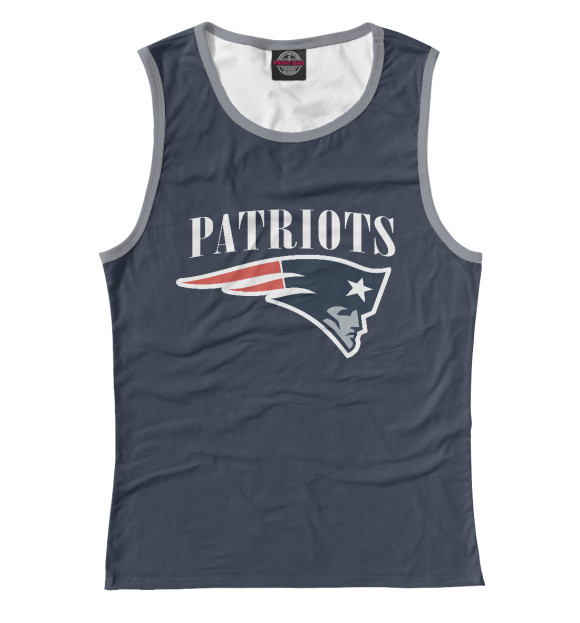 Женская майка с изображением New England Patriots цвета Белый