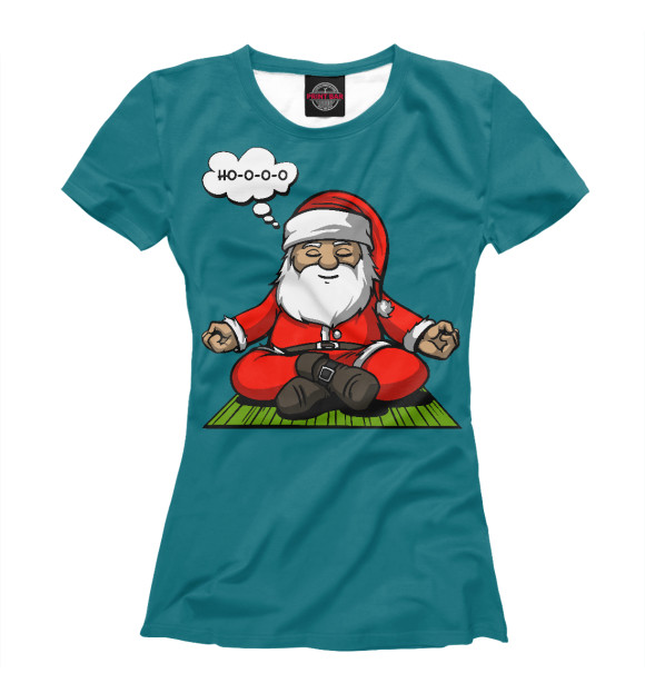 Женская футболка с изображением Santa Relax цвета Белый