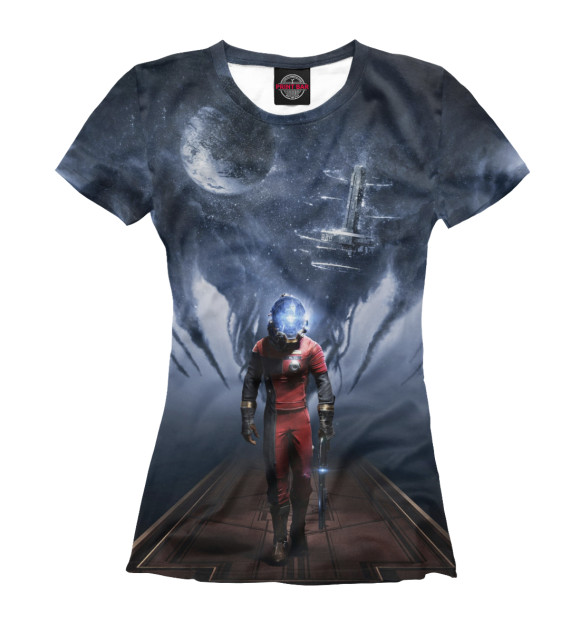 Футболка для девочек с изображением Prey цвета Белый