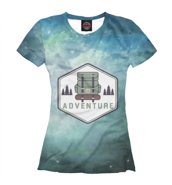 Футболка для девочек с изображением Путешествие цвета Белый