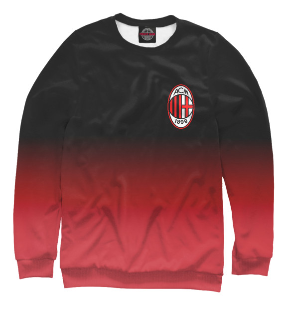 Свитшот для мальчиков с изображением Milan Red&Black цвета Белый