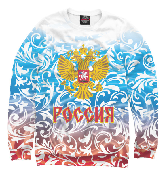 Женский свитшот с изображением Сборная России цвета Белый