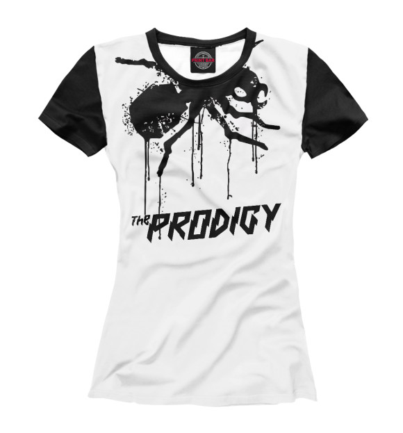 Женская футболка с изображением The Prodigy цвета Белый