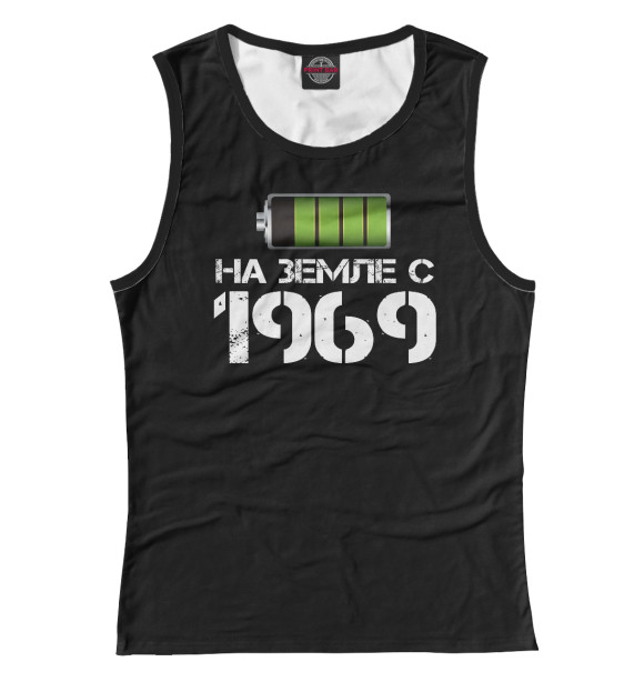 Майка для девочки с изображением На земле с 1969 цвета Белый