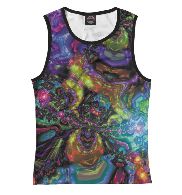 Майка для девочки с изображением Psychedelic цвета Белый