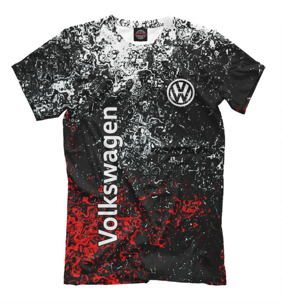 Мужская футболка с изображением Volkswagen цвета Черный