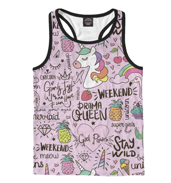 Мужская майка-борцовка с изображением Женские штучки цвета Белый