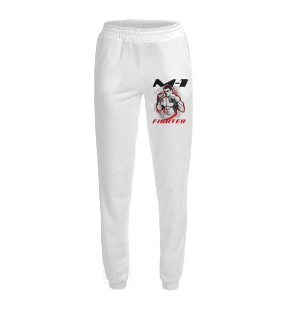 Женские спортивные штаны с изображением М -1 цвета Белый