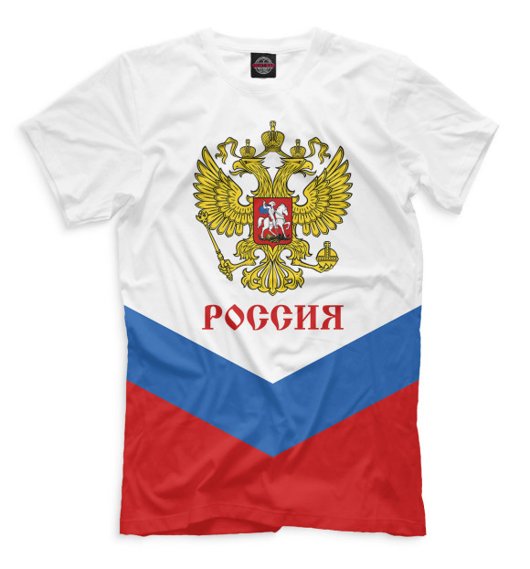 Мужская футболка с изображением Сборная России цвета Белый