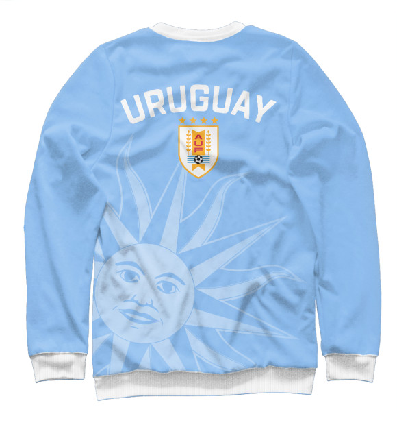 Мужской свитшот с изображением Уругвай цвета Белый