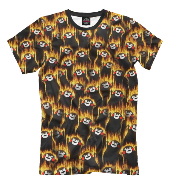 Футболка для мальчиков с притом Вечеринка адских мишек цвета Молочно-белый Футболка для мальчиков с изображением Вечеринка адских мишек цвета Молочно-белый