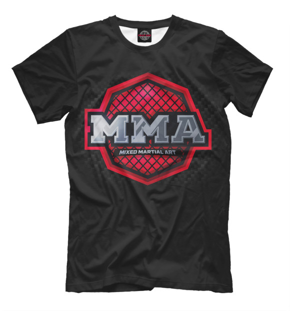 Футболка для мальчиков с изображением MMA цвета Черный
