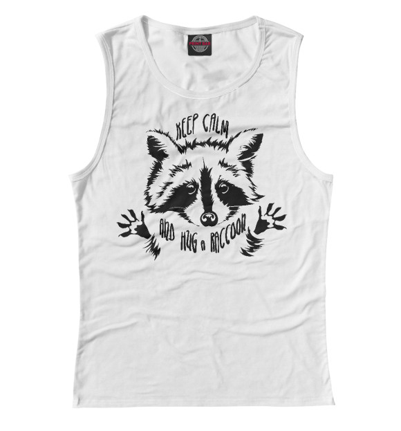 Женская майка с изображением Обнимашки цвета Белый