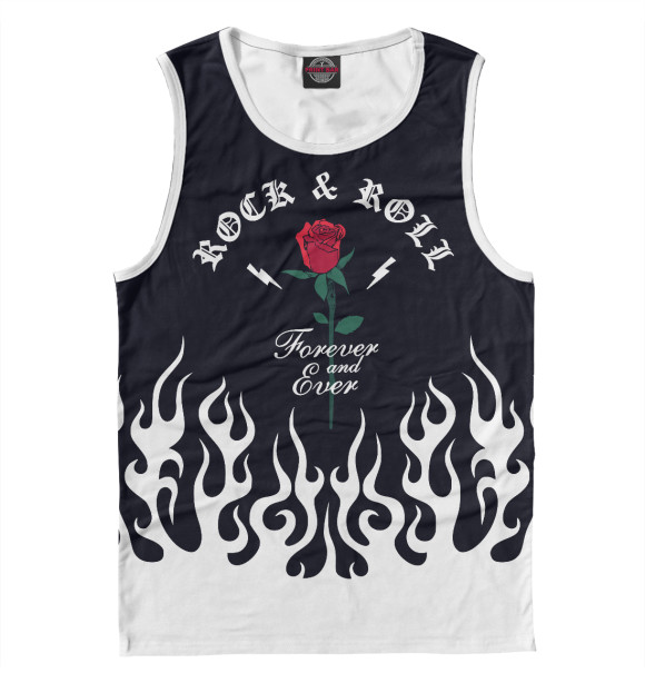 Майка для мальчика с изображением Rock'n'Roll цвета Белый