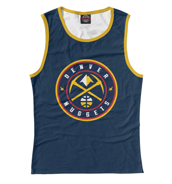 Женская майка с изображением Denver Nuggets цвета Белый