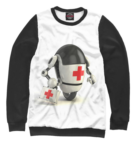 

Свитшоты Print Bar, Белый, Робот Врач