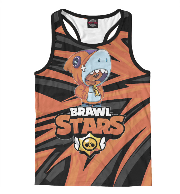 Мужская майка-борцовка с изображением Brawl Stars цвета Белый