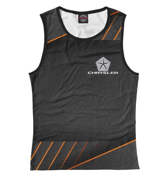 Женская майка с изображением Chrysler / Крайслер цвета Белый