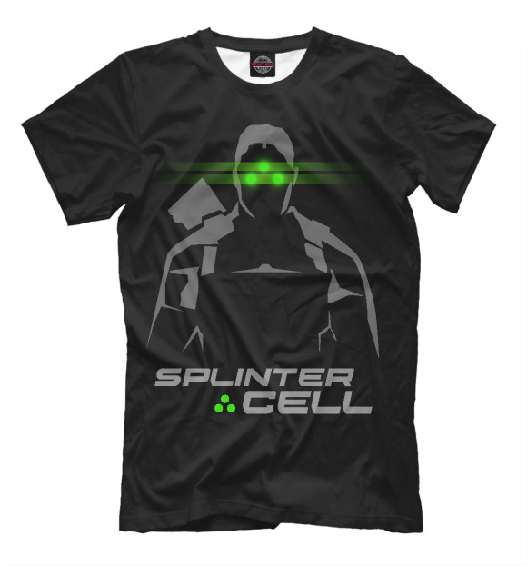 Мужская футболка с изображением Splinter Cell цвета Черный