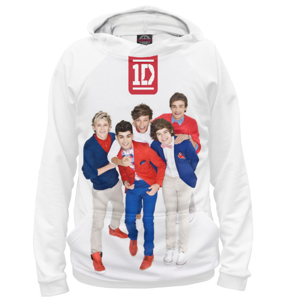 Мужское худи с изображением One Direction цвета Белый