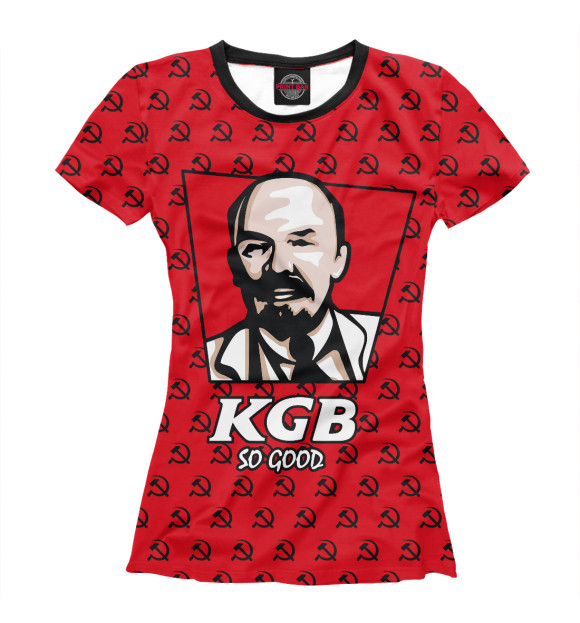 Женская футболка с изображением KGB So Good цвета Белый