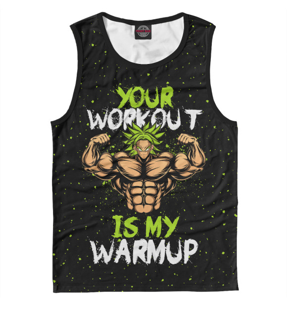 Мужская майка с изображением My Workout цвета Белый
