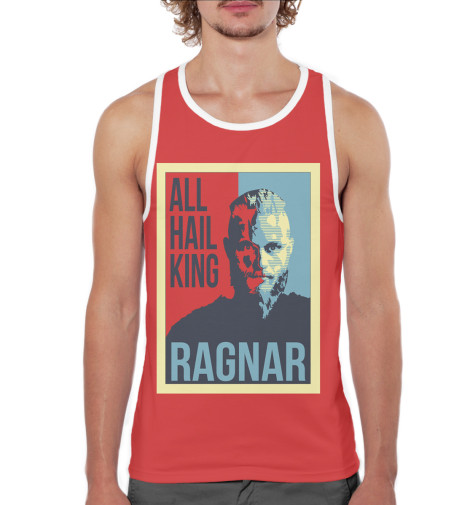 

Майки борцовки Print Bar, Белый, Рагнар Лодброк