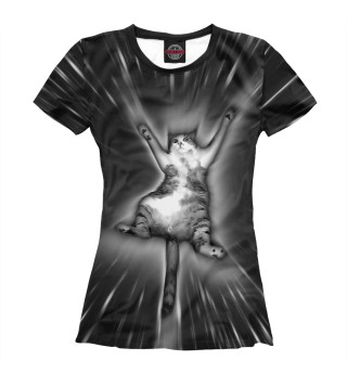 Женская футболка Кот в гиперпространстве