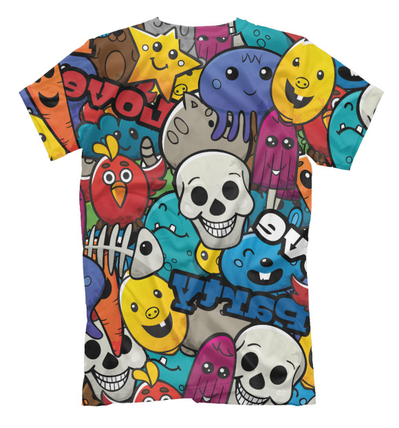 Мужская футболка с изображением Психоделика цвета Белый