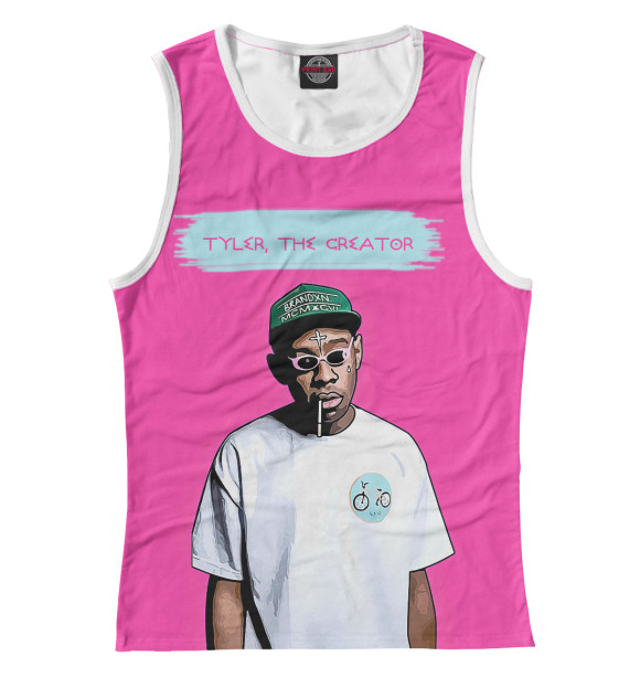Майка для девочки с изображением Tyler The Creator цвета Белый