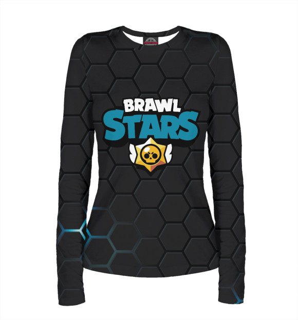 Женский лонгслив с изображением Brawl Stars цвета Белый