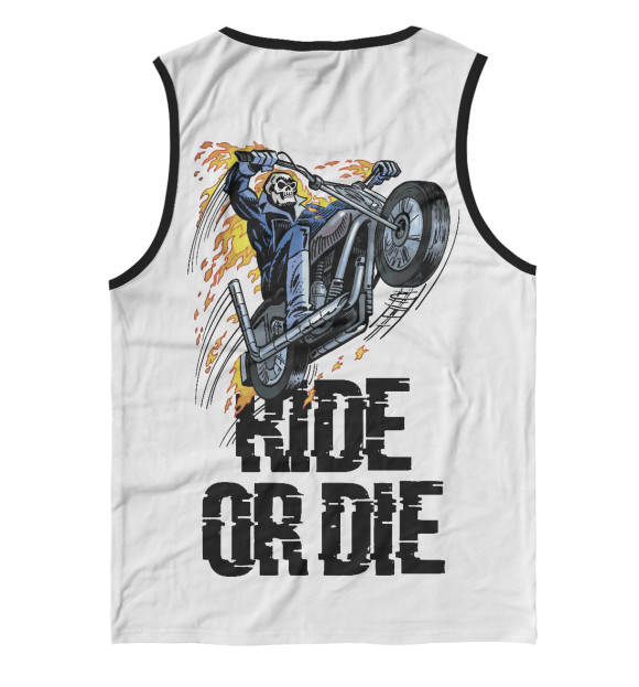 Майка для мальчика с изображением Ride or die цвета Белый