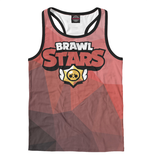 Мужская майка-борцовка с изображением Brawl Stars цвета Белый