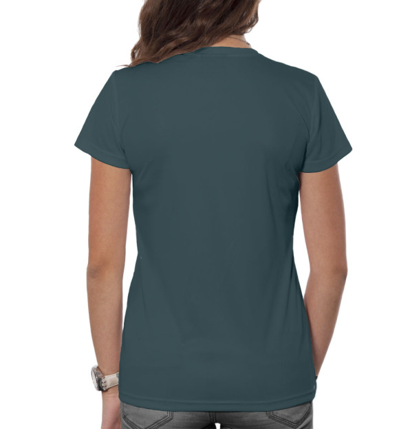 Женская футболка с изображением Корги в венке цвета Белый